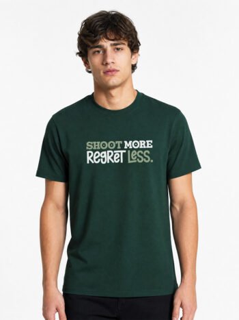 Shoot More Regret Less Gree T-shirt